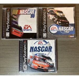 PS1 NASCAR Games Lot - NASCAR 98 CIB, NASCAR 99 (No Manual), NASCAR 2001 CIB